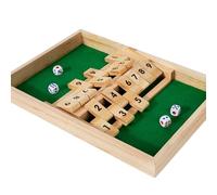 Générique Jeu Ferme La Boîte en Bois,Jouets Éducatifs en Bois Amusants - Adultes Jeu De Table Jouets Mathématiques Dés | pour Famille 2-4 Joueurs Maison Bar Fête Voyage Salle De Classe Camping