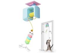 Générique Jeu Interactif pour Chats,Jouet Intelligent Retractable pour Chaton | Jeu de Chasse et d'Entraînement pour Chat Suspendable sur Porte pour et Exercice au Sol en Appartement Contre l'Ennui