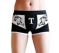 Générique Jeunes Dessins Animés Confortable Tendance Boxer Homme, Mode Quotidien Respirant Léger sous Vetement, Style Moderne Coupe Moyenne Branché(Black, XL)