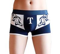 Générique Jeunes Dessins Animés Confortable Tendance Boxer Homme, Mode Quotidien Respirant Léger sous Vetement, Style Moderne Coupe Moyenne Branché(Dark Blue, XL)