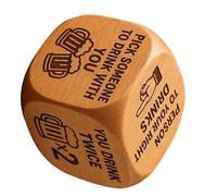 Générique Jeux De Boisson Amusants pour Les Adultes | Activités De Défi Hilarantes - Jeu De Société À Boire avec des Dés en Bois - pour Les Réunions À Domicile, Université, Couples, Amis, Famille, Et