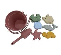 Générique Jeux de Plage, Ensemble Complet de Jouets de Plage en Silicone, Accessoires pour Jouer au Sable en Famille, seaux de Plage, pour Bac a Sable Intérieur Extérieur Jouets de Jardin