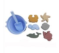 Générique Jeux de Plage, Ensemble Complet de Jouets de Plage en Silicone, Accessoires pour Jouer au Sable en Famille, seaux de Plage, pour Bac a Sable Intérieur Extérieur Jouets de Jardin