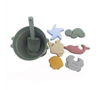 Générique Jeux de Plage, Ensemble Complet de Jouets de Plage en Silicone, Accessoires pour Jouer au Sable en Famille, seaux de Plage, pour Bac a Sable Intérieur Extérieur Jouets de Jardin