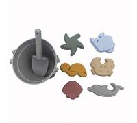 Générique Jeux de Plage, Ensemble Complet de Jouets de Plage en Silicone, Accessoires pour Jouer au Sable en Famille, seaux de Plage, pour Bac a Sable Intérieur Extérieur Jouets de Jardin