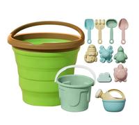 Générique Jeux de Plage et de Sable | Seau Pliable, râteau et Moule - Ensemble de Jeu - Jouets de Plage colorés pour Les Petits,pour à partir de 3 Ans, Jardin, Voyage, Vacances, extérieur
