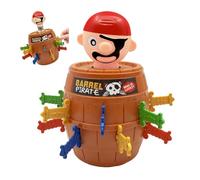 Générique Jeux de Société pour Enfants, Pic Pirate Jeux de Société, Pirate Jeu Enfant, Pic Pirate Jeu d'éjection de Tonneau en Bois, Pop Up Classic Jeu d'action, pour Jeux à Partir de 4 Ans