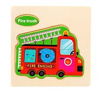Générique Jeux Puzzle en Bois Enfant Jouet Montessori Bebe Animaux pour 1 2 3 4 Ans Jouet Éducatifs Enfant Casse-têtes Transport avec Cadre Bebe Puzzle Cadeau Carte pour Garcon et Fille (D, One Size)