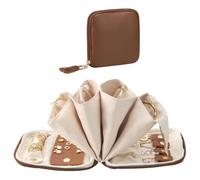 Générique Jewelry Pouch - Multi-Layered Soft Ring Bracelet Storage Holder