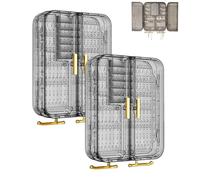 Générique Jewelry Storage Box With Glass Window, Compartment Wall Mounted Jewelry Cabinet with Magnetic Door, Open Spacious Vertical Hanging Earring Organizer Box for Necklaces,Rings,Bracelets