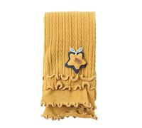 Générique Jogging Ado Fille Enfant en Bas âge Enfants bébé Filles Coton Leggings tricoté Collants Extensible Basique neuvième Pantalon Collants pour Printemps Automne Bas(Yellow,12-24 Mois)