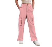 Générique Jogging Ado Fille Pantalons décontractés pour Filles,Pantalons Utilitaires Confortables à Poches pour Enfants,Parfaits Un Usage Quotidien,adaptés aux Enfants de 4 à 15 Ans(12-13 Ans)