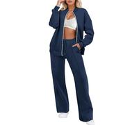 Générique Jogging Femme Ensemble Sweat Sport Décontracté Tenue Deux Pièces Combinaison De Grandes Tailles Coton Et Lin Gaine Sudation Sweatpants Femmes Suits Sets Pantalons pour l'automne l'hiver
