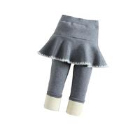 Générique Jogging Fille Pantalons pour bébés garçons et Filles,Pantalons décontractés doublés en Polaire épaisse pour Tout-Petits,Leggings Nourrissons,d'hiver(Grey,8-9 Ans)