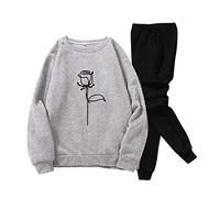 Générique Jogging Homme Ensemble Décontracté Deux PièCe Sportswear Sweatshirt et Pantalon avec Poches Automne Hiver Pas Cher Comfortable Set pour Casual Sports Jogging Fitness