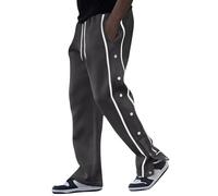 Générique Jogging Homme Jogging Baggy Homme Bas De Survetement Grande Taille Pantalon Large Pantalon Large Homme Jogging Chaud Hiver Cargo Noir Coton Elastique(Gris foncé,S)