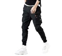 Générique Jogging Homme Pantalon Pants Pantalons de Travail Polyvalents pour Hommes Portant Confort et durabilité Quotidien (Black, XXL)
