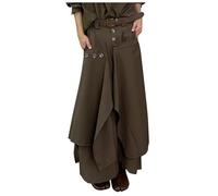 Générique Jogging Large Homme Rétro foncé Jambe Large Mode Culottes pour Hommes huitième(Coffee,XXL)