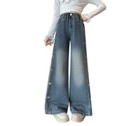 Générique Jogging Pantalon Droit élégant pour Filles avec Broderie,Pantalon Large Tendance pour Grandes Filles et préadolescentes,Long Confortable et décontracté