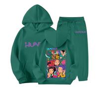 Générique Jogging Survêtement Ensemble 2 Pièces Demons Hunters Merch pour Fille Imprimés Demon Huntr/X Pull à Manches Noël Hauts Décontractés Demons 2-13 ans