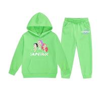 Générique Jogging Survêtement Ensemble 2 Pièces K-Kpop Demons Hunters Fille Imprimés D-Demon H-Hunters Huntr/X Manches Longues Hoodies Hauts Décontractés Ensemble