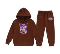 Générique Jogging Survêtement Ensemble 2 Pièces K-Kpop Demons Hunters Fille Imprimés D-Demon H-Hunters Huntr/X Manches Longues Hoodies Hauts Décontractés Ensemble