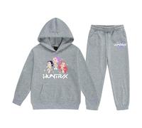 Générique Jogging Survêtement Ensemble 2 Pièces K-Kpop Demons Hunters Fille Imprimés D-Demon H-Hunters Huntr/X Manches Longues Hoodies Hauts Décontractés Ensemble