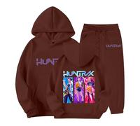 Générique Jogging Survêtement Ensemble 2 Pièces K-kpop Demons Hunters Merch pour Fille Imprimés Demon Huntr/X Pull à Manches Noël Hauts Décontractés Demons 2-13 ans