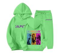 Générique Jogging Survêtement Ensemble 2 Pièces K-kpop Demons Hunters Merch pour Fille Imprimés Demon Huntrix Huntr/X Noël Pull à Manches Longues Hauts et sweatpants Décontractés
