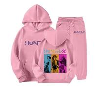 Générique Jogging Survêtement Ensemble 2 Pièces K-kpop Demons Hunters Merch pour Fille Imprimés Demon Huntrix Huntr/X Noël Pull à Manches Longues Hauts et sweatpants Décontractés