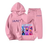 Générique Jogging Survêtement Ensemble 2 Pièces K-kpop Demons Hunters Merch pour Fille Imprimés Huntrix Huntr/X Rumi Mira Zoey Pull à Manches Longues Noël Hauts Décontractés Demon 2025