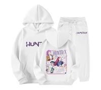 Générique Jogging Survêtement Ensemble 2 Pièces Kpop Demons Hunters Merch pour Fille Imprimés K-Pop Demon Hunter Huntrix Huntr/X Rumi Mira Zoey Pull à Manches Kpop Witch Hauts Demon 2-13 ans