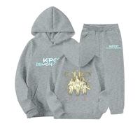 Générique Jogging Survêtement Fille Ensemble 2 Pièces K-Kpop D-Demon Hunters Merch Imprimés H-Hunter Huntrix Huntr/X Rumi Mira Zoey Kpops Witch Hauts Décontractés Pull à Manches Longues