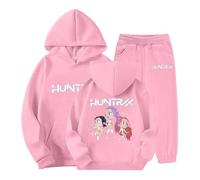 Générique Jogging Survêtement Fille Ensemble 2 Pièces K-Kpop D-Demon Hunters Merch Imprimés H-Hunter Huntrix Huntr/X Rumi Mira Zoey Kpops Witch Hauts Décontractés Pull à Manches Longues