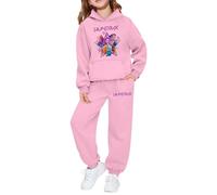 Générique Jogging Tracksuit Set 2 Pieces K-pop Demons Hunters Merch Girl Printed K-pop Demons Hunter Huntrix Huntr/X Rumi Mira Zoey Long Sleeve Pullover Hoodie Witch Tops Casual Sportswear