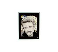 Générique Johnny Hallyday Cadre en Verre Contour Miroir Fans Idée Cadeau