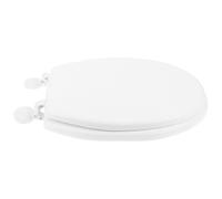 Générique Joint de WC blanc en mousse épaisse avec rembourrage intégré couvre-siège de toilette en matériau souple U accessoire pour siège de toilette 1 pièce ouverture et fermeture