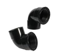 Générique Joint en PVC Noir à Filetage Femelle coudé 1/2-1 "pour Jardin
