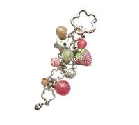 Générique Joli Code de fruits addition mélange de métal bâtiment visage étincelant taille Dense pour transporter porte-clés en métal étincelant