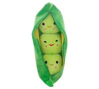 Générique Jolie Peluche Petit Pois - Peluche Pois | Oreiller Cosse De Pōis en Pëluche | Adorable Pëluche 3 Pōis dans Une Cosse avec Visages | Jouet Doux pour, Couples Et Amis | Coussin Thème Plan