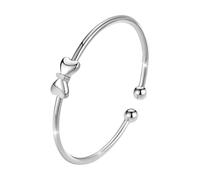 Générique Jonc Argenté Bracelet Jonc Bracelet Bracelet And Sweet Bracelet Design Versatile Bracelet Jewelry Rose Perlé De Couleurs Anneaux (Silver, One Size)