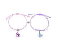 Générique Jonc Avec Argent Bracelet Bijoux Men Matching Bracelets For Couples Matching Heart Bracelets For Friend Messages Poignet Pierres Message Bijoux (A, One Size)