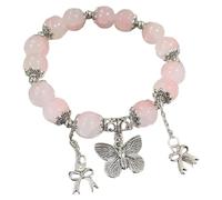 Générique Jonc Bracelet Naturelle Plaqué Perlé Bracelet Elegant And Sweet Cherry Butterfly Bracelet For Ladies In Peach Chain Bracelet Jonc Empilable Aimanté Bijoux (A, One Size)