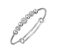 Générique Jonc Et Pour Bijoux Letter Beaded Hand Woven Rope Bracelet Suitable As A Birthday For Your Pour Largeur Naturelle Anneaux (Silver, One Size)