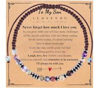 Générique Jonc Homme Bracelet Bijoux mon fils Bracelet cadeau d’anniversaire 5mm de Papa Maman -père -mère Fils Fille Bracelet cadeau Couleurs Cadeau Hommes Classique Bracelet (A, One Size)