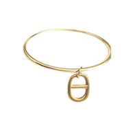 Générique Jonc maille chaine d'ancre marine 6cm, Bracelet femme acier inoxydable doré, idee cadeau femme anniversaire, jonc 6cm petit poignet