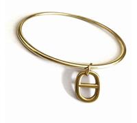 Générique Jonc maille marine 6.8cm, bracelet femme Acier Inoxydable Plaqué Or, idee cadeau femme anniversaire,