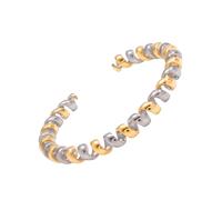 Générique Jonc ouvert à bobine pour femmes, bijoux minimalistes en acier inoxydable, pour anniversaires, chaîne en fil téléphonique de printemps