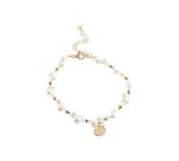 Générique Jonc Plusieurs Cadeau 4 Inoxydable Anneaux Pearls And First For Girls (6 12 Years) Classique Bracelet Mm Naturelle Mm Mm Classique Bracelet (Beige, One Size)