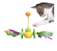 Générique Jouet à Caresse pour Chat - Balle De Jeu Interactive Roulante À 360 Degrés pour,Baguettes à Chat,pour Jeu Intérieur Extérieur Entraînement Chasse Sols Tapis Maison Appartement Jardin